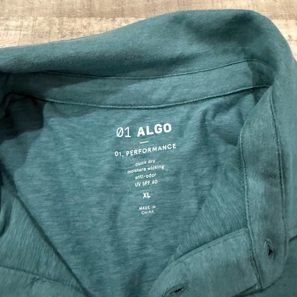 ALGO Performance Polo Shirt Size XL NWOT Green - Picture 3 of 3